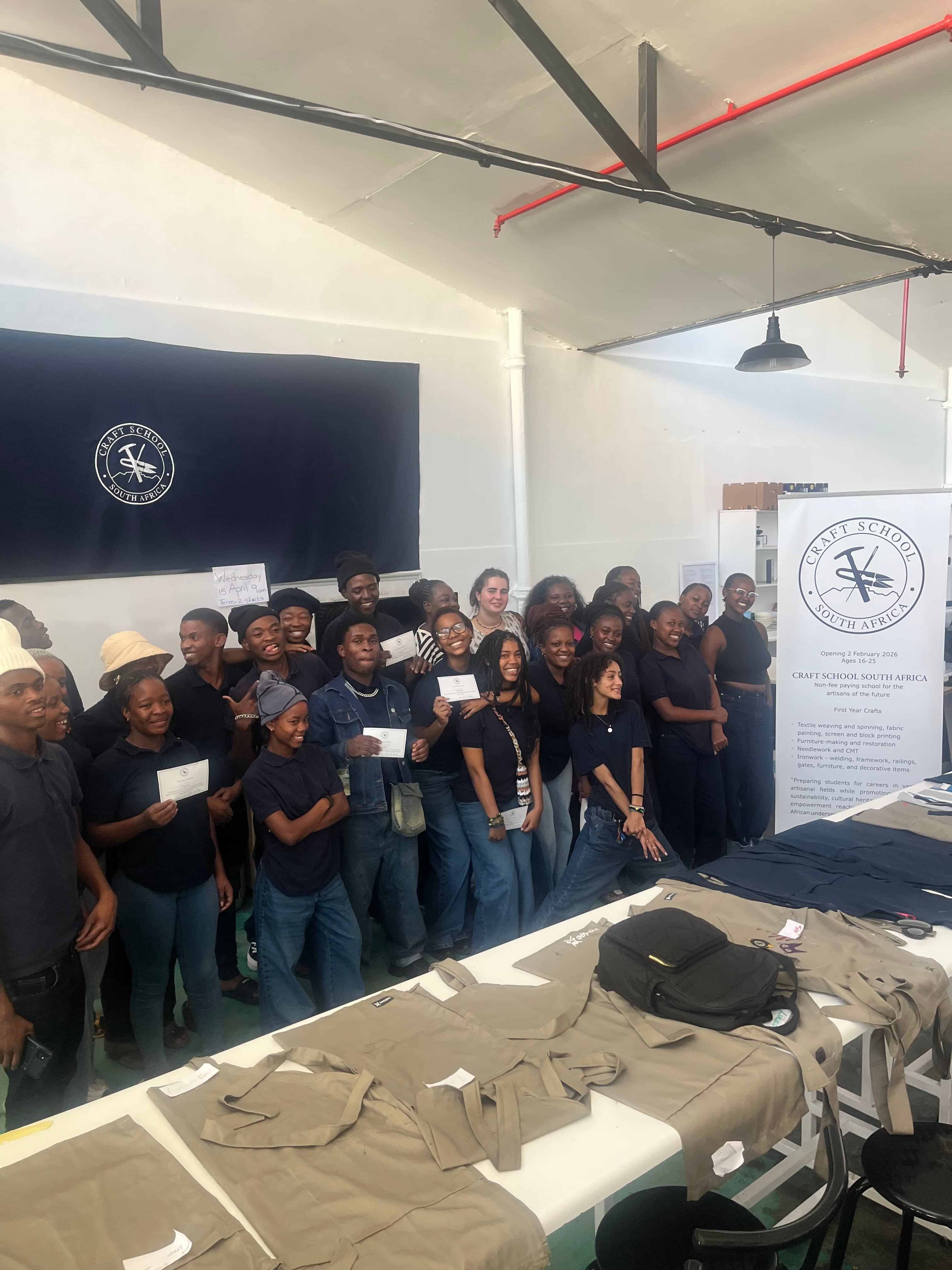The first Craft School South Africa cohort at the end of Term 1